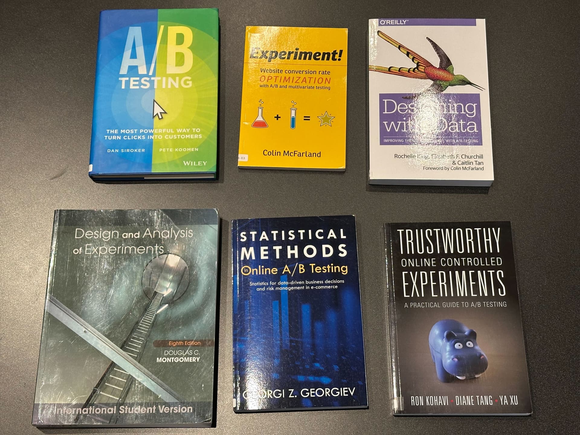 Experimentation books in the MSDS library